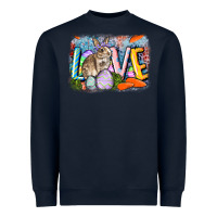 Navy love easter Heavyweight Sweatshirt - CowGirlArtShop