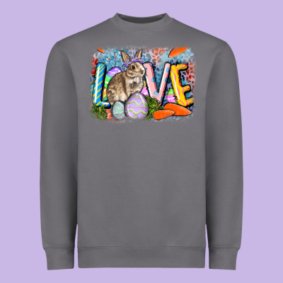 Love Easter Heavyweight Sweatshirt Designed By Cowgirlartshop