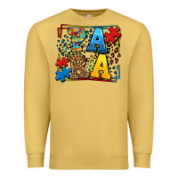 Antique Gold autism leopard frame para Premium Sweatshirt - LillyAllenDesigns