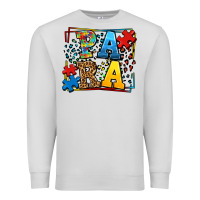Dove Grey autism leopard frame para Premium Sweatshirt - LillyAllenDesigns