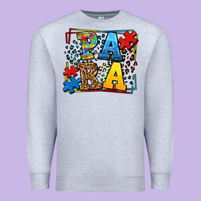 Autism Leopard Frame Para Premium Sweatshirt Designed By Lillyallendesigns