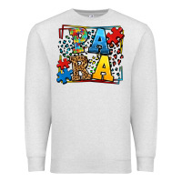 Oatmeal Heather autism leopard frame para Premium Sweatshirt - LillyAllenDesigns