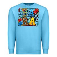 Ocean Blue autism leopard frame para Premium Sweatshirt - LillyAllenDesigns