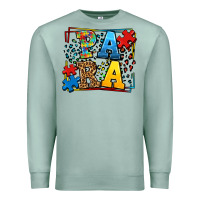 Seafoam autism leopard frame para Premium Sweatshirt - LillyAllenDesigns