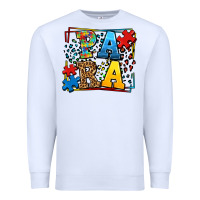White autism leopard frame para Premium Sweatshirt - LillyAllenDesigns
