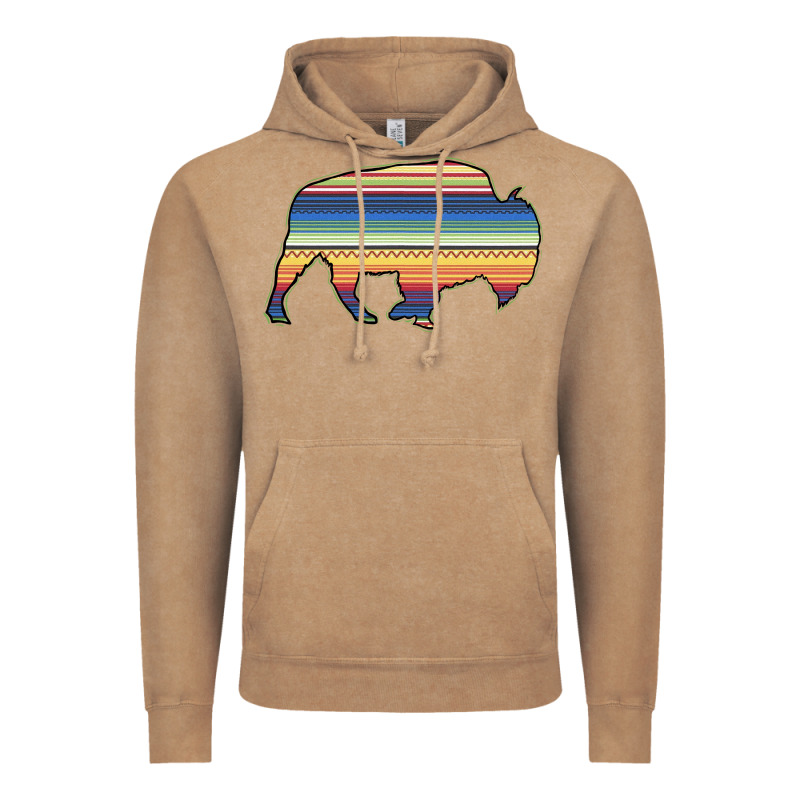 Aztec Bison Silhouette Vintage Hoodie by Bettercallsaul | Teevron