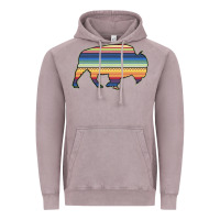 Vintage Zinc Aztec Bison Silhouette Vintage Hoodie - Bettercallsaul