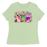 Matcha Easter coffee cups with Bunny Ladies Tee - NancyCooperArtShop