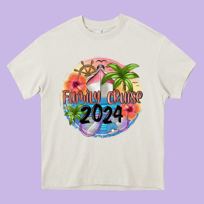 Family Cruise 2024 Heavy Core Tee Designed By Maliassmallbusiness