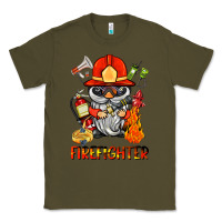 Army Green firefighter gnome Classic Tee - BarkalooDesign