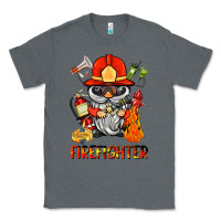 Charcoal Heather firefighter gnome Classic Tee - BarkalooDesign