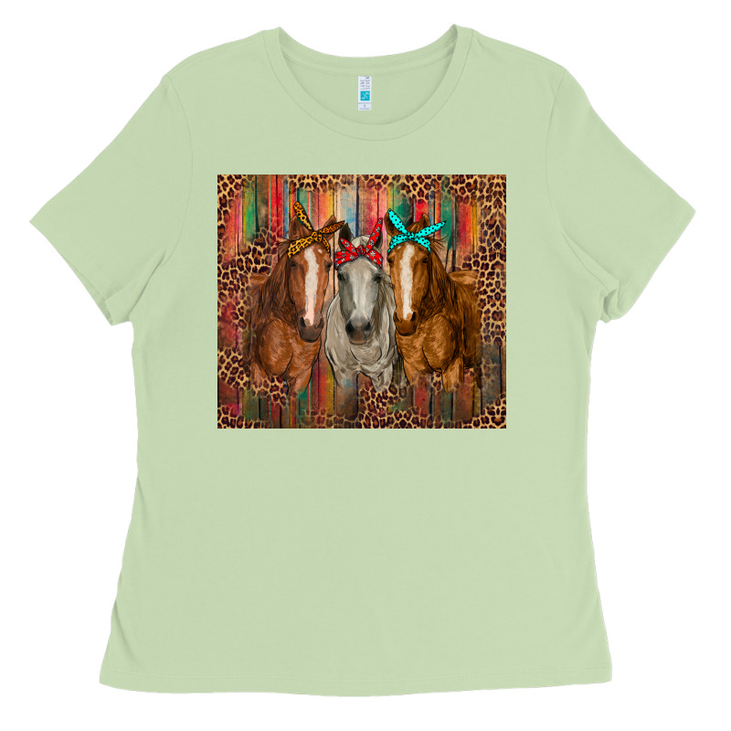 Western Horses With Bandanas Ladies Tee by RanaPortraitStore | Teevron