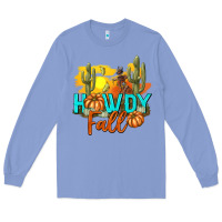 Colony Blue Howdy Fall Long Sleeve Tee - texasbilliewilder