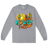 Heather Grey Howdy Fall Long Sleeve Tee - texasbilliewilder