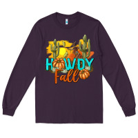 Plum Howdy Fall Long Sleeve Tee - texasbilliewilder