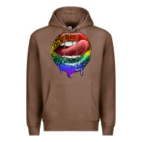 Chestnut rainbow lips pride Premium Hoodie - FaDigitalArtStudio