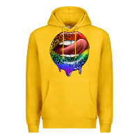 Lemon rainbow lips pride Premium Hoodie - FaDigitalArtStudio