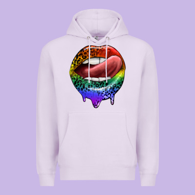 Rainbow Lips Pride Premium Hoodie Designed By Fadigitalartstudio