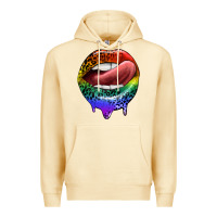 Pina Colada rainbow lips pride Premium Hoodie - FaDigitalArtStudio
