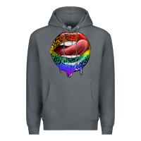 Rock rainbow lips pride Premium Hoodie - FaDigitalArtStudio