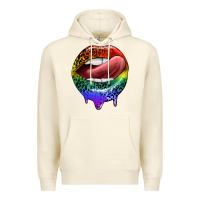 Sandshell rainbow lips pride Premium Hoodie - FaDigitalArtStudio