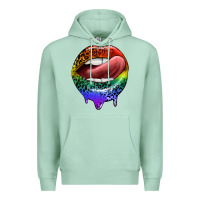 Seafoam rainbow lips pride Premium Hoodie - FaDigitalArtStudio