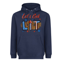 Navy let's get lit 1 Heavyweight Hoodie - BundleAndBundleShop