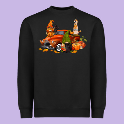 Fall Gnome Truck Heavyweight Sweatshirt Designed By Cowgirlartshop