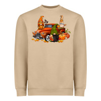 Mushroom fall gnome truck Heavyweight Sweatshirt - CowGirlArtShop
