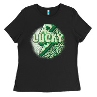 Black st. patrick's day lucky Ladies Tee - MaliasSmallBusiness