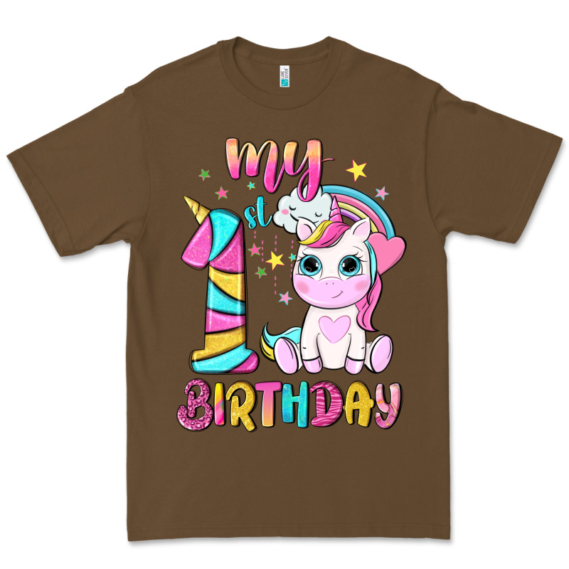 My 1 St Birthday With Little Cute Unicorn Premium Tee by NancyCooperArtShop | Teevron