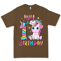 Cacao my 1 st birthday with little cute unicorn Premium Tee - NancyCooperArtShop