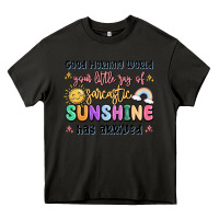 Asphalt good morning world your little ray of sarcastic Heavy Core Tee - MaliasSmallBusiness