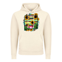 Vintage Artic New Mexico Map Sunflower Cactus Serape Vintage Hoodie - RanaPortraitStore