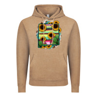 Vintage Coffee New Mexico Map Sunflower Cactus Serape Vintage Hoodie - RanaPortraitStore