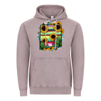 Vintage Zinc New Mexico Map Sunflower Cactus Serape Vintage Hoodie - RanaPortraitStore