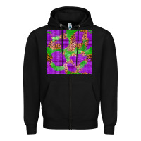 Black Mardi Gras leopard Seamless Pattern Zipper Hoodie - FaDigitalArtStudio