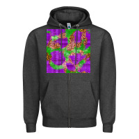 Mardi Gras Leopard Seamless Pattern Zipper Hoodie | Teevron