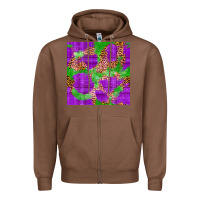 Chestnut Mardi Gras leopard Seamless Pattern Zipper Hoodie - FaDigitalArtStudio