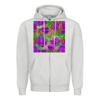 Dove Grey Mardi Gras leopard Seamless Pattern Zipper Hoodie - FaDigitalArtStudio
