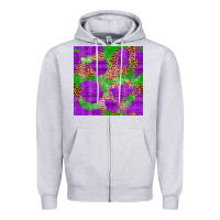 Heather Grey Mardi Gras leopard Seamless Pattern Zipper Hoodie - FaDigitalArtStudio