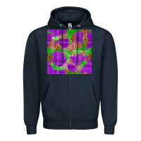 Navy Mardi Gras leopard Seamless Pattern Zipper Hoodie - FaDigitalArtStudio