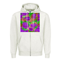 Oatmeal Heather Mardi Gras leopard Seamless Pattern Zipper Hoodie - FaDigitalArtStudio