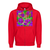 Red Mardi Gras leopard Seamless Pattern Zipper Hoodie - FaDigitalArtStudio