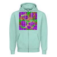 Seafoam Mardi Gras leopard Seamless Pattern Zipper Hoodie - FaDigitalArtStudio