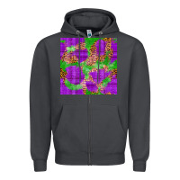 Smoke Mardi Gras leopard Seamless Pattern Zipper Hoodie - FaDigitalArtStudio