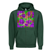 Sports Green Mardi Gras leopard Seamless Pattern Zipper Hoodie - FaDigitalArtStudio
