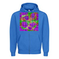 True Royal Mardi Gras leopard Seamless Pattern Zipper Hoodie - FaDigitalArtStudio