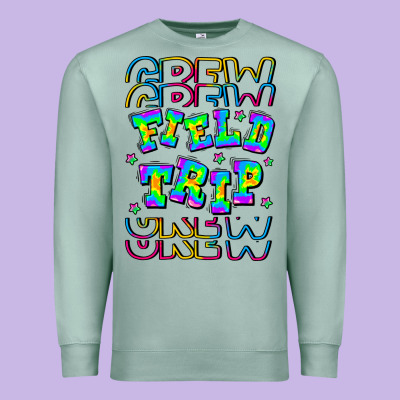 Crew Field Trip Premium Sweatshirt Designed By Cowhidedigitalart