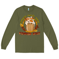 Army Green Mommy Needs Some Pumpkin Spice Long Sleeve Tee - texasbilliewilder